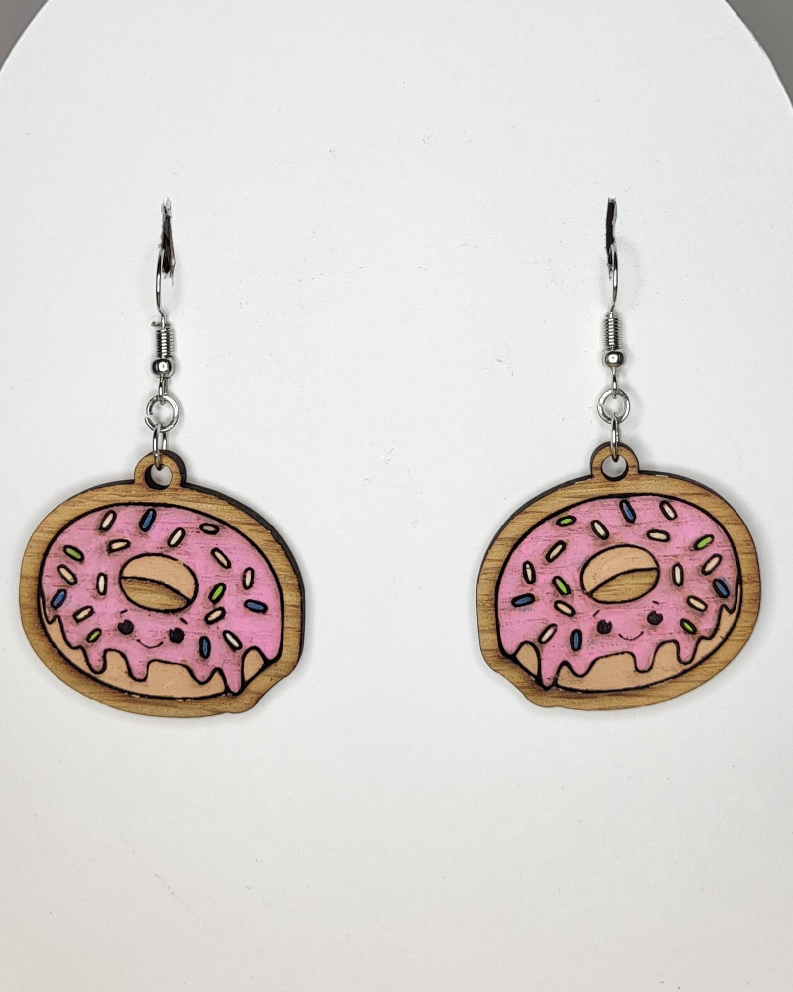 Kawaii Iced Donut Dangle Earrings – Cute and Colorful Treat Jewelry