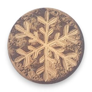 Winter 6-Sided Snowflake Wood Ornament - Vintage Icons