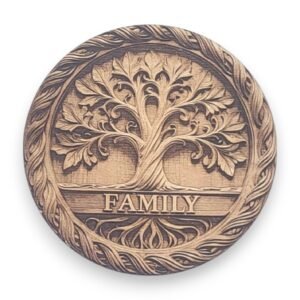 Family Tree with Filigree Detail Wood Ornament