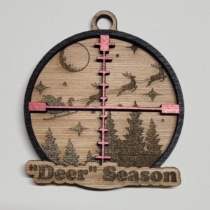 Santa in Crosshair Hand-Painted Ornament