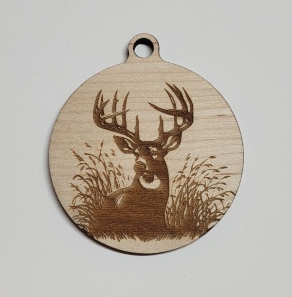 Deer in Field – Rustic Wildlife Ornament