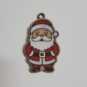 Jolly Santa hand painted ornament