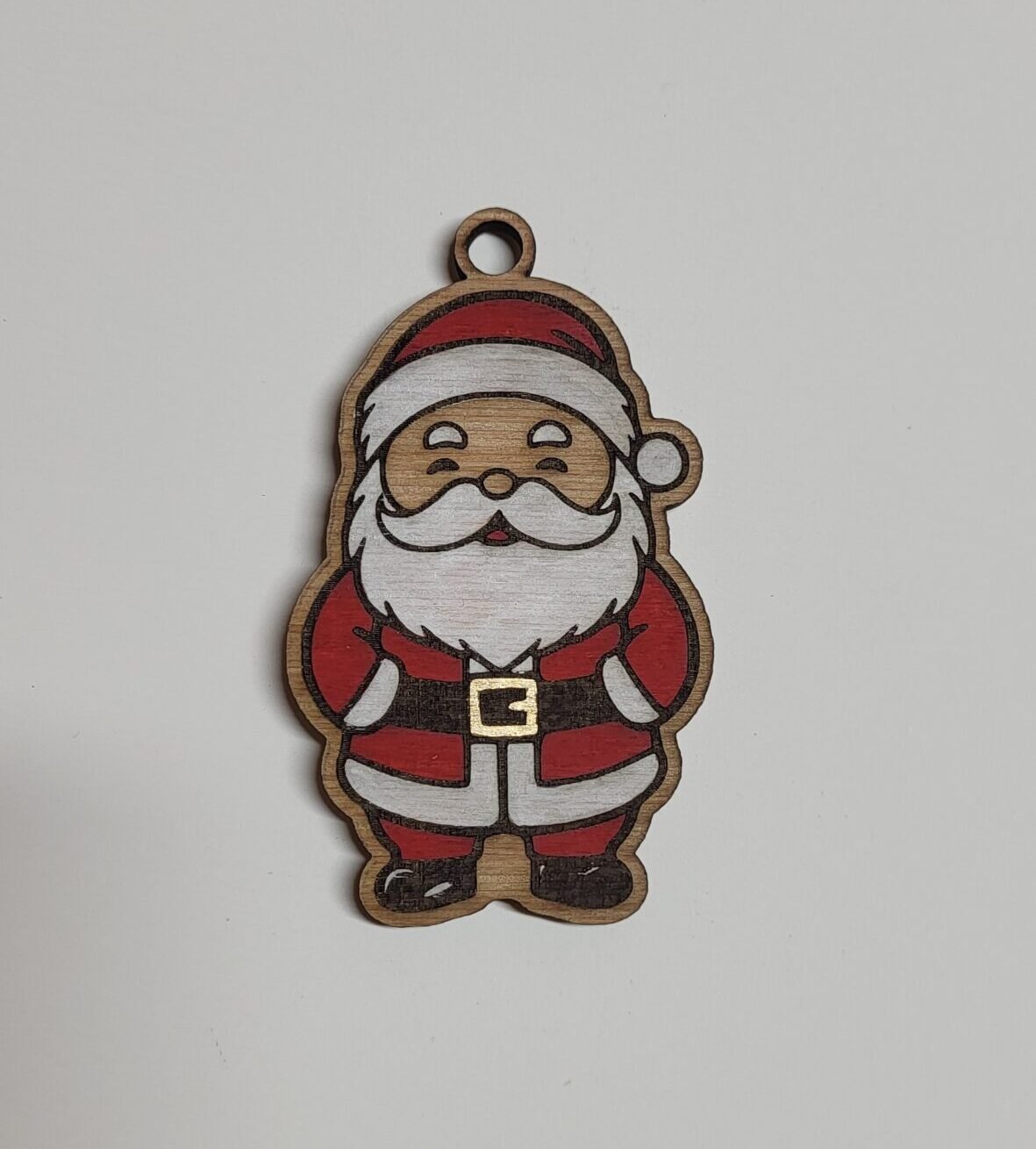 Jolly Santa hand painted ornament