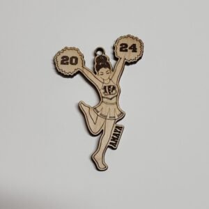 Custom Cheerleading Ornament – Team Logo, Year & Name Personalization