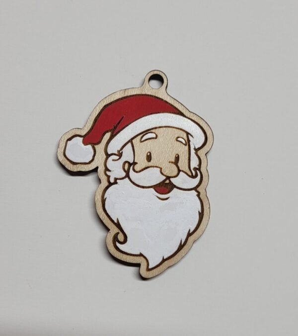 Jolly St. Nicholas Santa Face Ornament – Festive Hand-Painted Holiday Decor